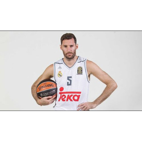 Camiseta Rudy #5# Real Madrid Basket 2015-2016 (blanco/gris)