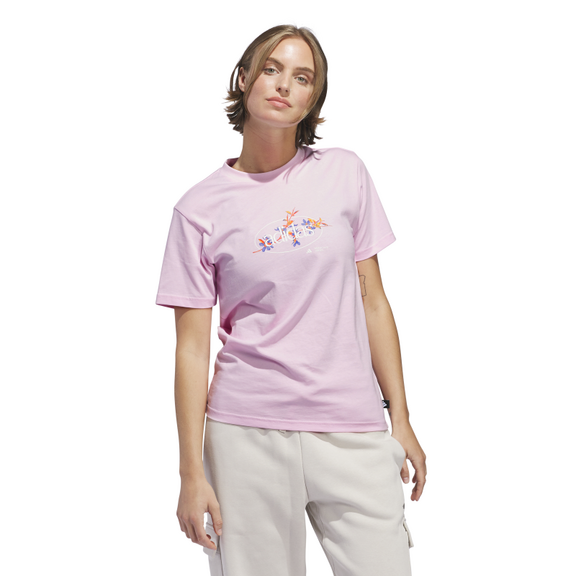 Adidas Elements Radiate Floral Graphic T-Shirt "Clear pink"
