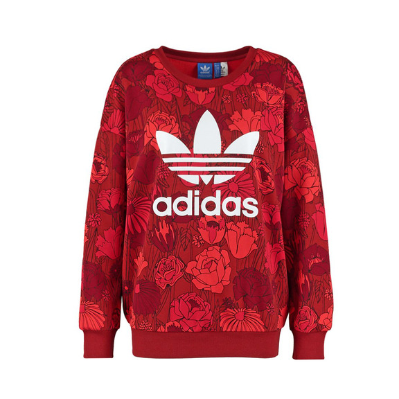 Adidas Originals Trefoil Sweater "Floral Print" (rust red/white)