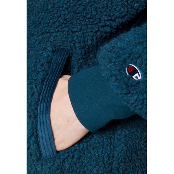Champion Half Zip Polar Fleece Sweatshirt "Dark Green-Blue"