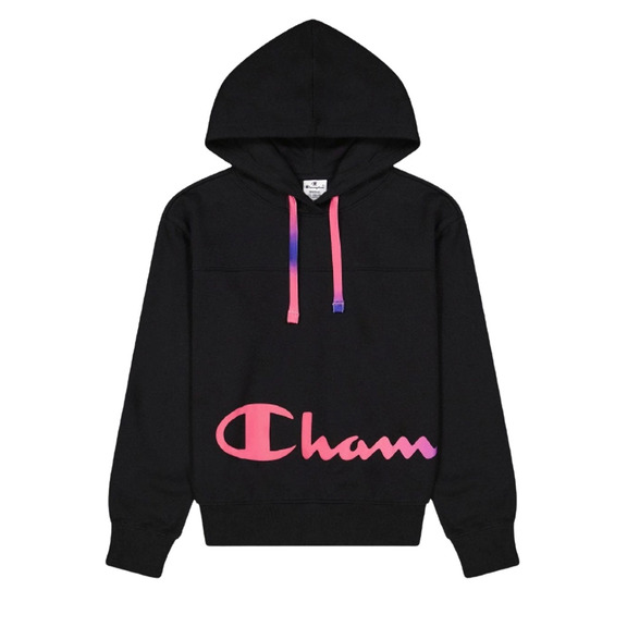 Champion Legacy Hooded Sweatshirt with Colorful Details "Black"