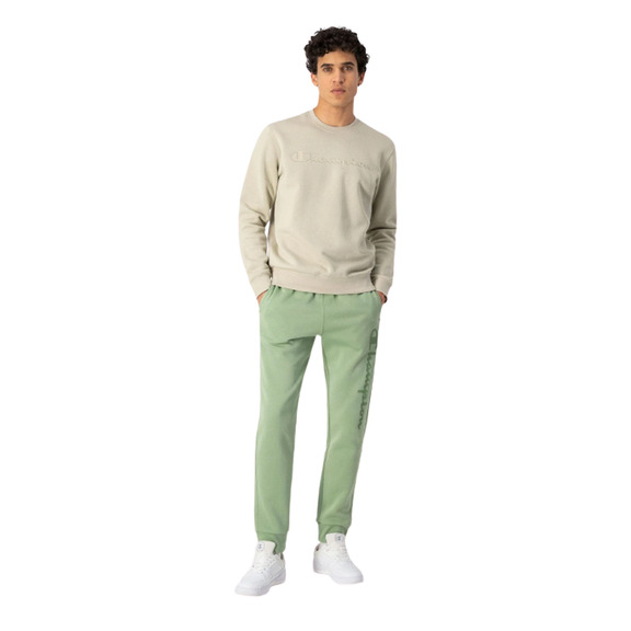 Champion Legacy Side Script Logo Fleece Joggers "Green"