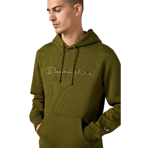 Champion Men’s Fleece Hoodie With Big Embroidered Logo Icons "Green"