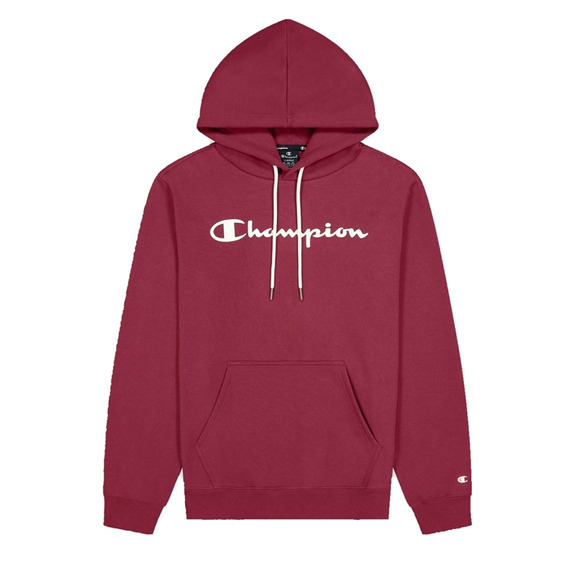 Champion Script Logo Print Cotton Terry Hoodie "Dark Purple"