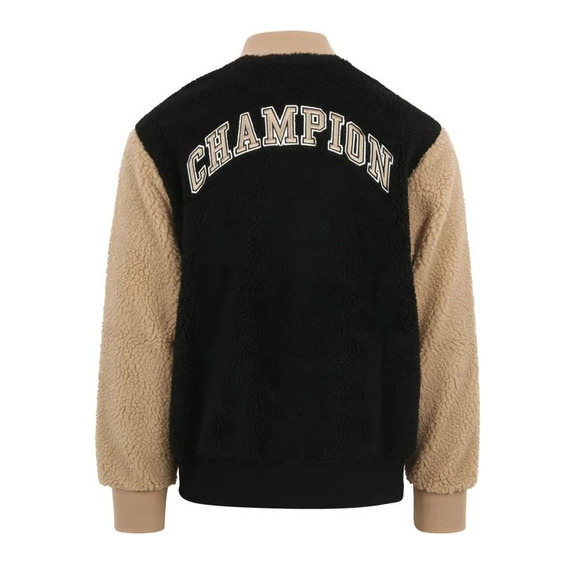 Champion Teddy  Full Zip Bomber Jacket Fleece "Black"