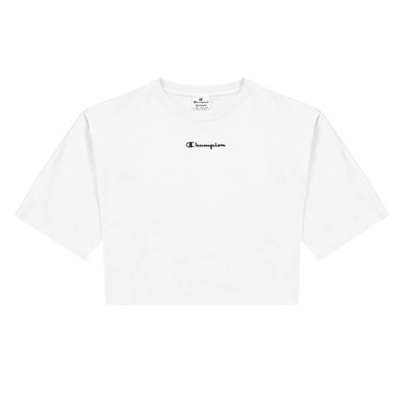 Champion Wm´s Cropped Back Script Logo T-Shirt "White"
