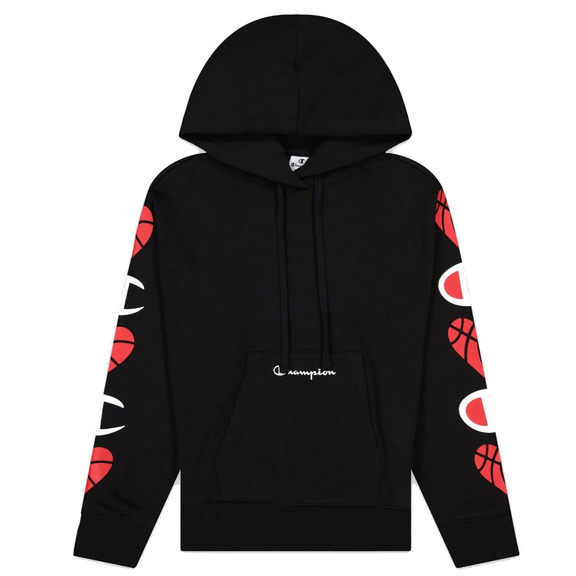Champion Wm´s Legacy Logo Sleeves Love Hoodie "Black"