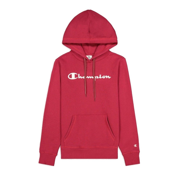 Champion Wn´s Legacy Script Logo Print Cotton Terry Hoodie "Burgundy Red"