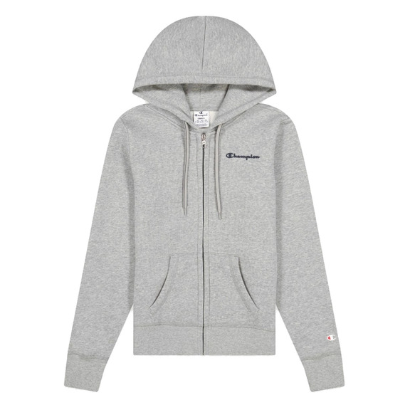 Champion Wn´s Legacy Small Script Logo Print Zip-Up Hoodie "Gray"