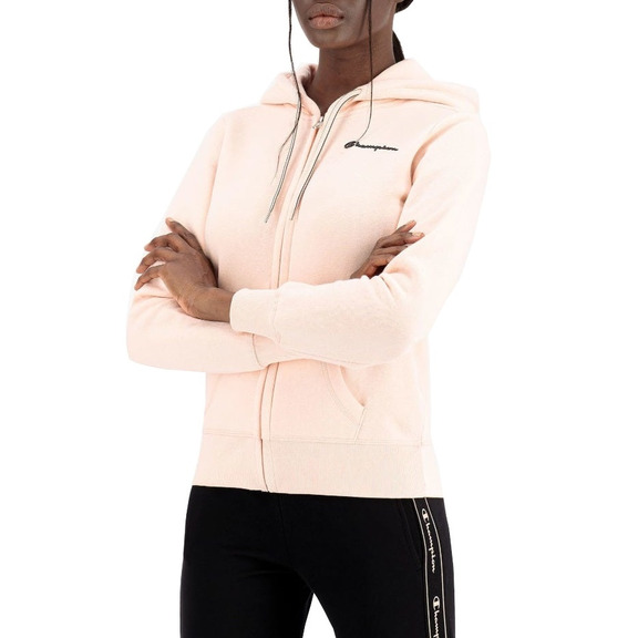 Champion Wn´s Legacy Small Script Logo Print Zip-Up Hoodie "Rose Tane"