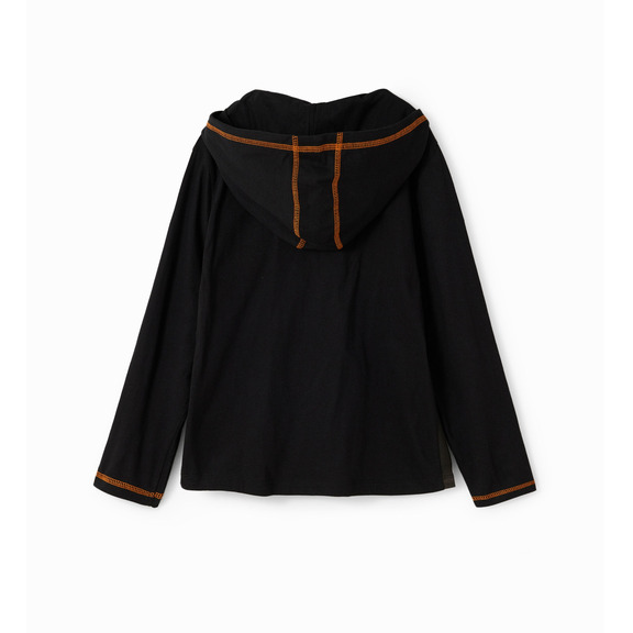 Desigual Basketball Hooded T-shirt "Black"