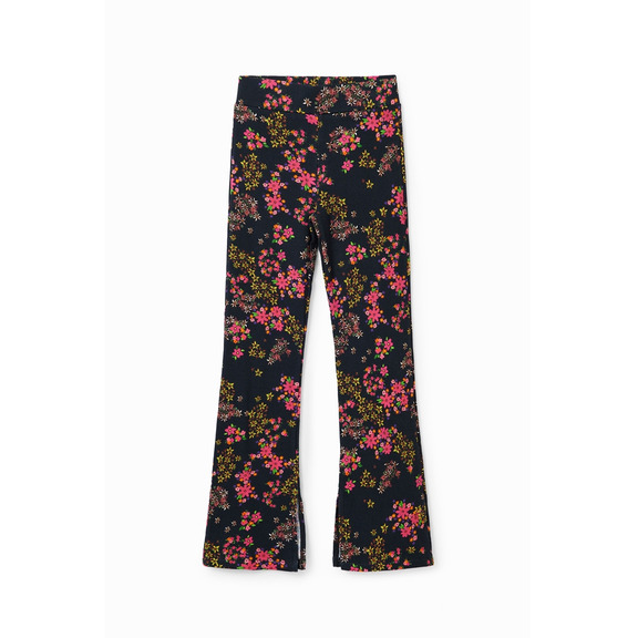 Desigual Girls Floral Flare Leggings "Black"