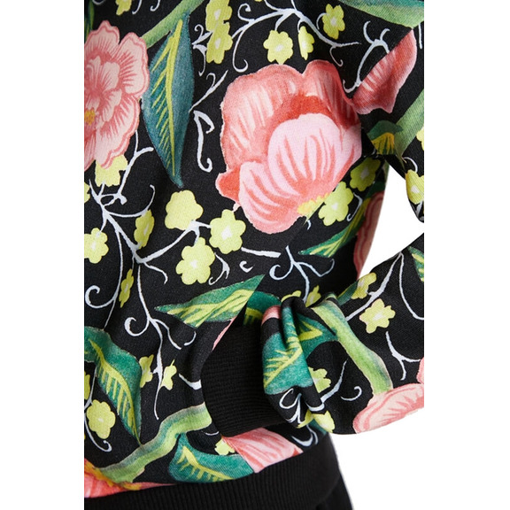 Desigual Girls Flower Hooded Sweatshirt