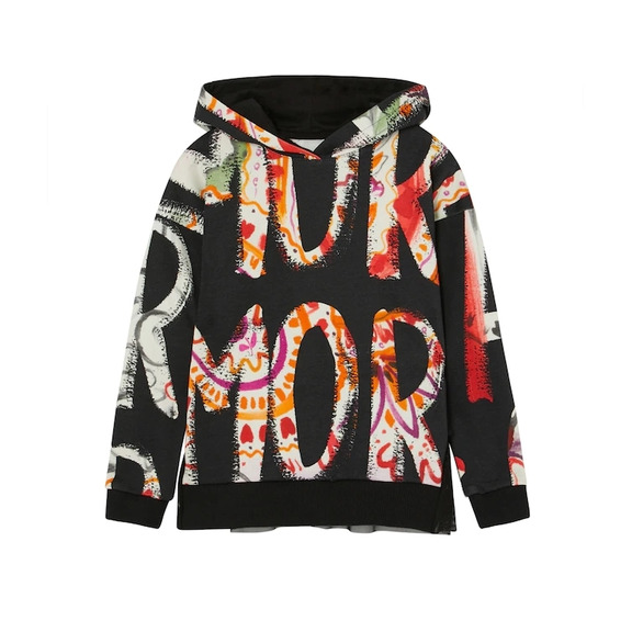 Desigual Girls Hooded Sweatshirt Amore