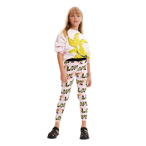 Desigual Girls Love Flower Leggings