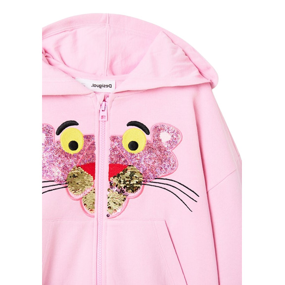 Desigual Girls Pink Panther Sequin Sweatshirt
