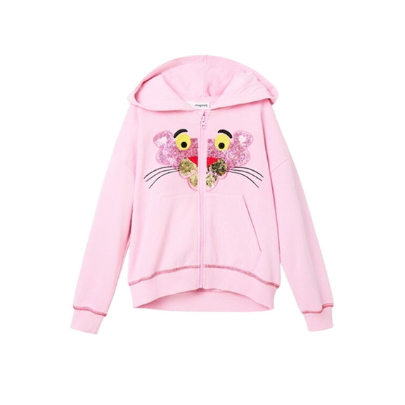 Desigual Girls Pink Panther Sequin Sweatshirt