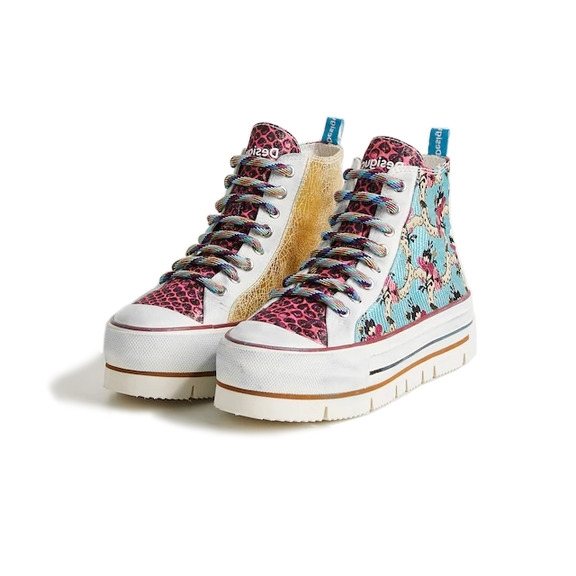 Desigual High-Top Sneakers "Floral Patchwork"