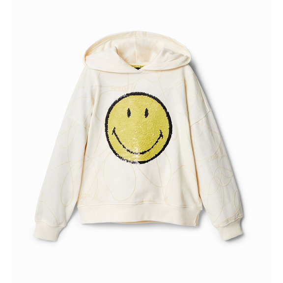 Desigual Junior Reversible Sequin Smiley® Hoodie
