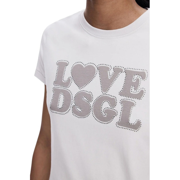 Desigual Plain T-shirt Love "grey"