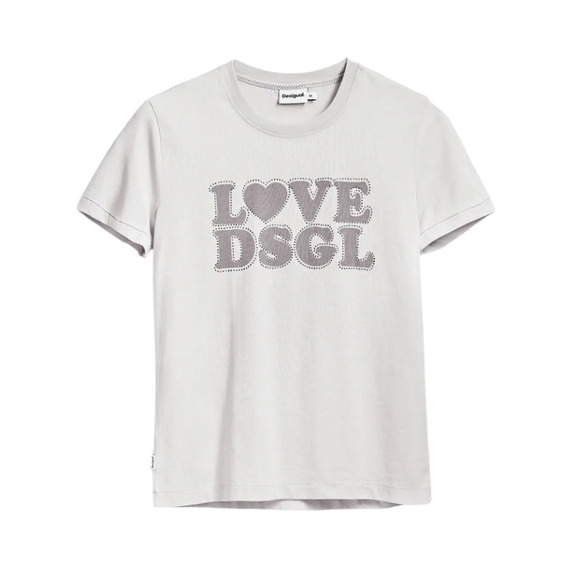 Desigual Plain T-shirt Love "grey"