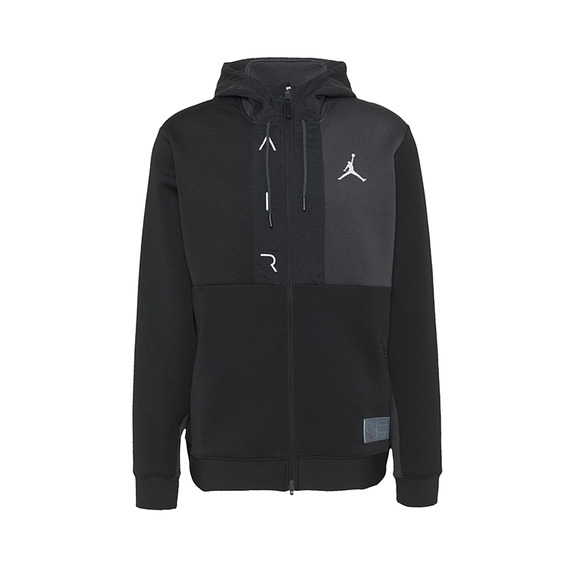 Jordan Air Men's Fleece Full-Zip Hoodie "Black"