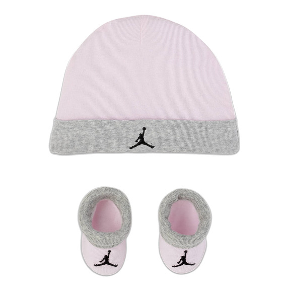 Jordan Infants Jumpman Basic Hat And Bootie Combo 2pc "Pink-Grey"