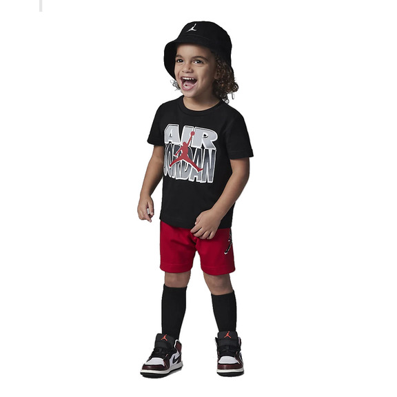 Conjunto Jordan Infants Jumpman Static Tee + Short Mesh Set "Gym Red-Black"