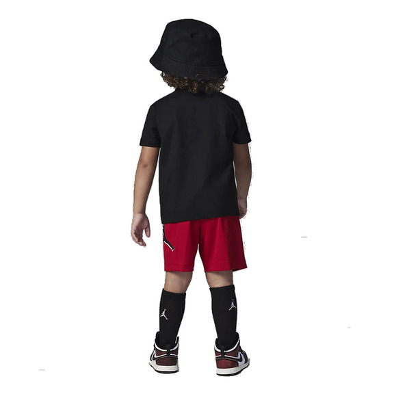 Conjunto Jordan Infants Jumpman Static Tee + Short Mesh Set "Gym Red-Black"