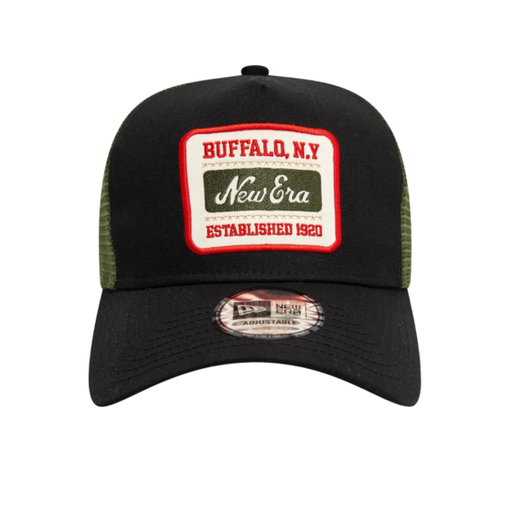 New Era Patch 9FORTY A-Frame Trucker Adjustable Cap "Black"