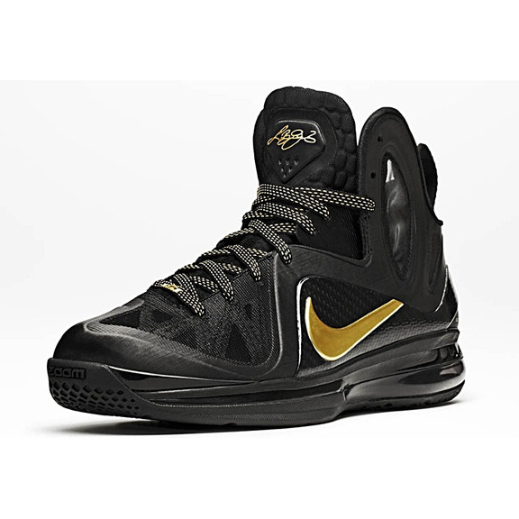Nike Lebron 9 P.S. Elite "Away" (002/negro/dorado)