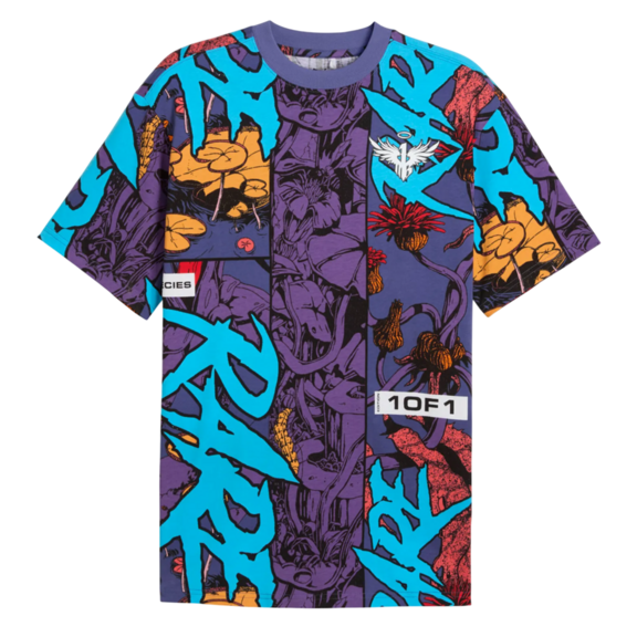 Puma Basketball Melo Phoenix AOP T-Shirt "Blue Crystal"