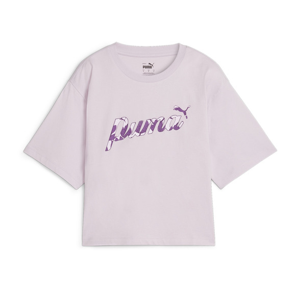 Puma ESS+ BLOSSOM Short Graphic Tee "Grape Mist"