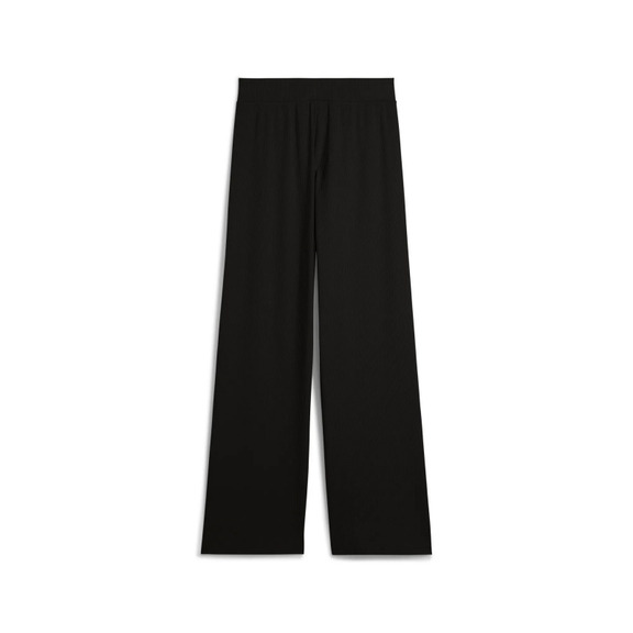 Puma ESS ELEVATED High-Waist Straight Leg Rib Pant "Black"