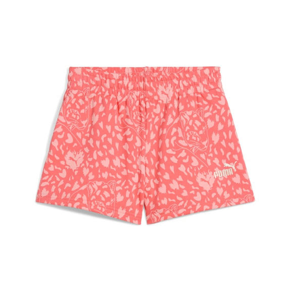 Puma FLAMING LOVE AOP High Waist Shorts TR G "Peach Frost"