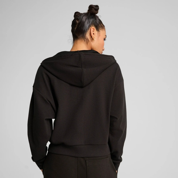 Puma HER Comfort Crop Full-Zip Hoodie "Black"