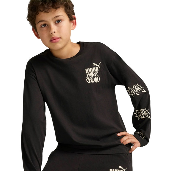 Puma Kids ESS+ MID 90s LS Tee "Black"