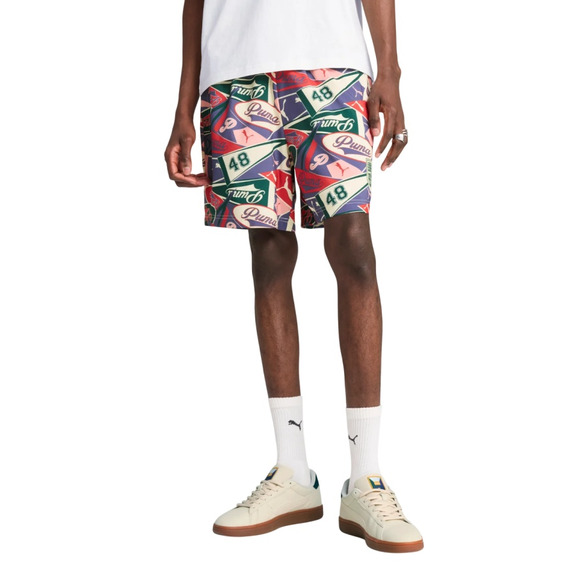 Puma SPORTS LEGACY AOP Relaxed Shorts 6’’ " Blue Crystal-AOP"