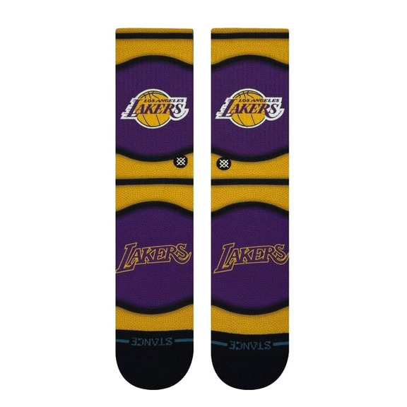 Stance Casual NBA LA Lakers Mini Ball Hardwood Classic Poly Crew Socks