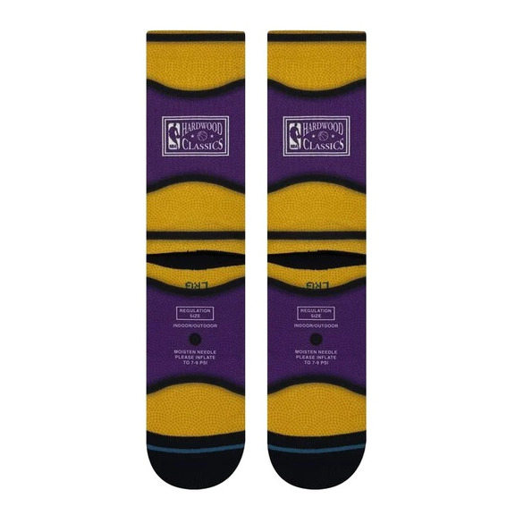 Stance Casual NBA LA Lakers Mini Ball Hardwood Classic Poly Crew Socks