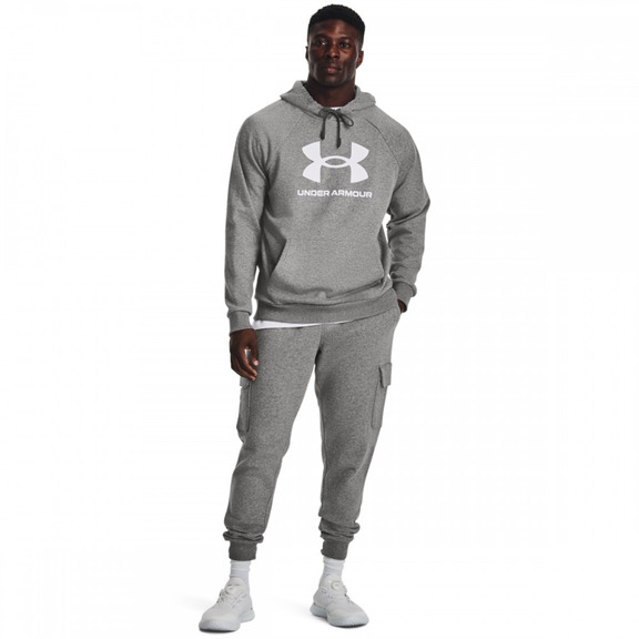 Sudadera Capucha UA Rival Fleece Logo "Grey"