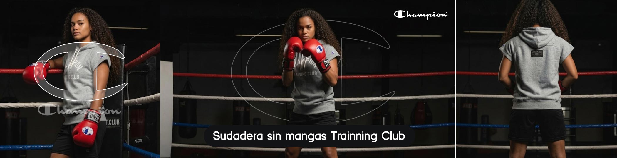 Sudadera Ligera sin Mangas Champion Trainning Club Grey