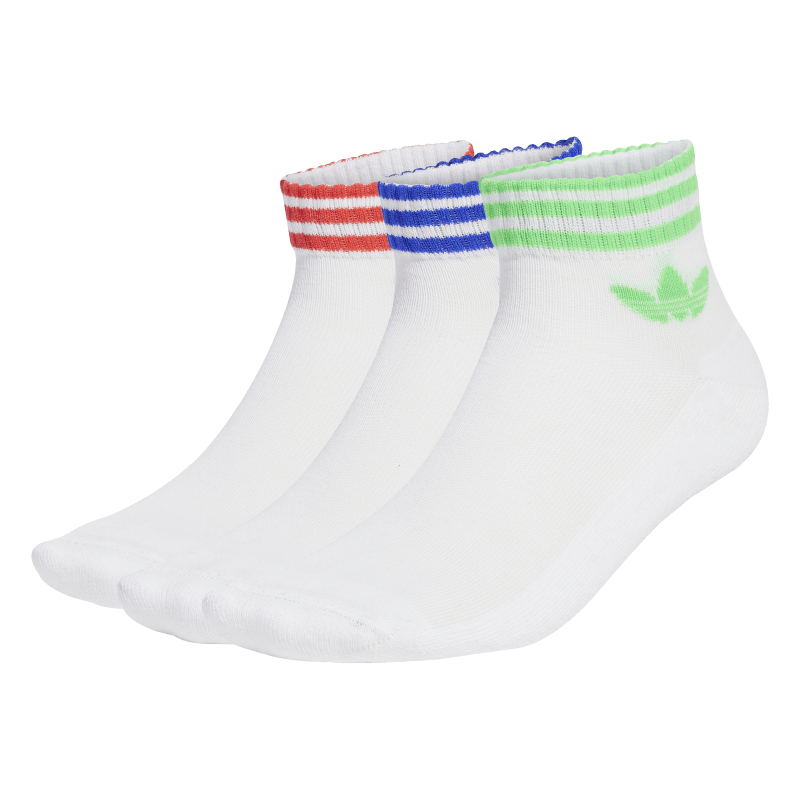 Adidas Originals 3 Stripes Ankle Socks "WHITE"