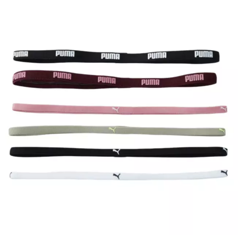 Cintas Para el Pelo Puma TR ESS Hairbands "Ruby Shimmer-Poised Pink-Lux Army-Black-White"