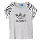 Adidas Original Camiseta Mujer Trefoil Logo Zebra (gris/negro/blanco)