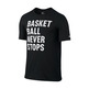 Nike Camiseta "Basketball Never Stops" (011(negro/blanco)