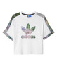 Adidas Originals Mujer Camiseta Train Cuff Trefoil Floral (blanco)