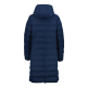 Campagnolo  Women's long padded down jacket with hood "Blue Ink"