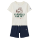 Conjunto Niño Camiseta + Short Champion Graphic "Cream and Navy"