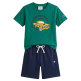 Conjunto Niño Camiseta + Short Champion Graphic "Green and Navy"